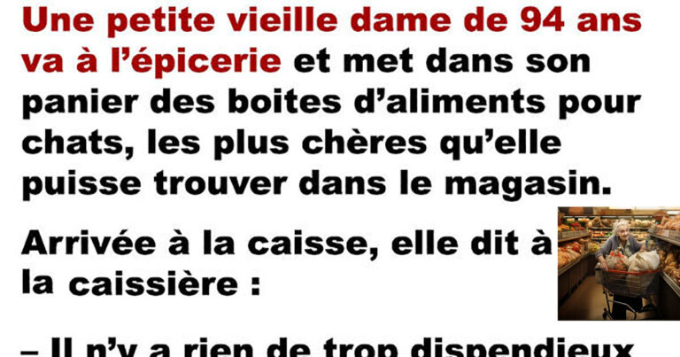 La petite vieille dame de 94 ans à l’épicerie