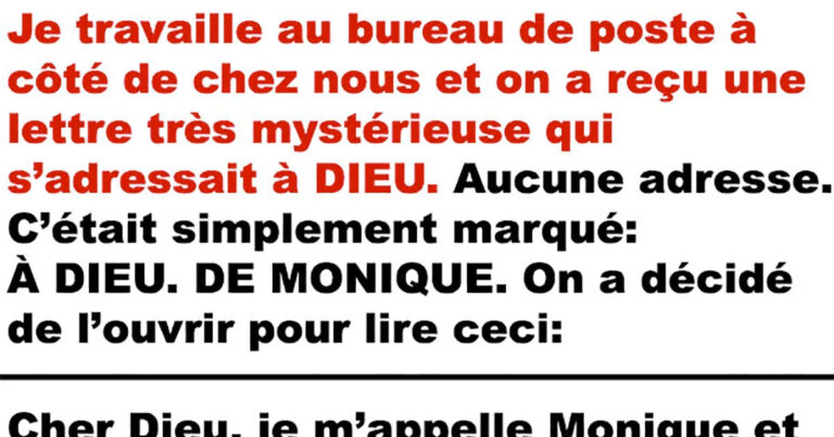 Une petite lettre au bureau de poste qui s’adressait à Dieu